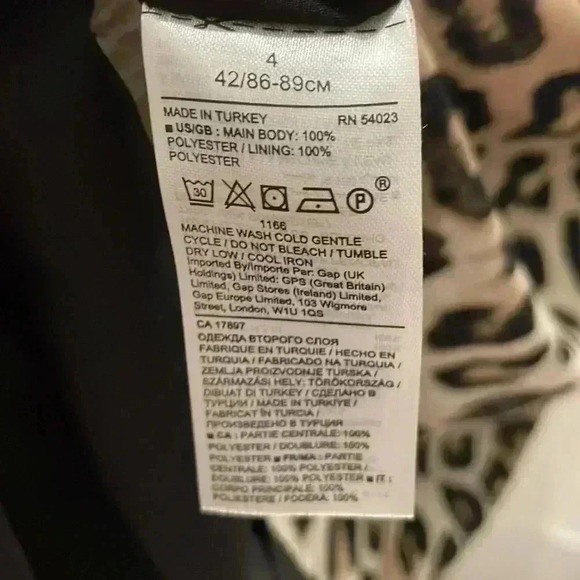 Banana Republic Leopard Print Long Sleeve Polyester Dress - Picture 4 of 4